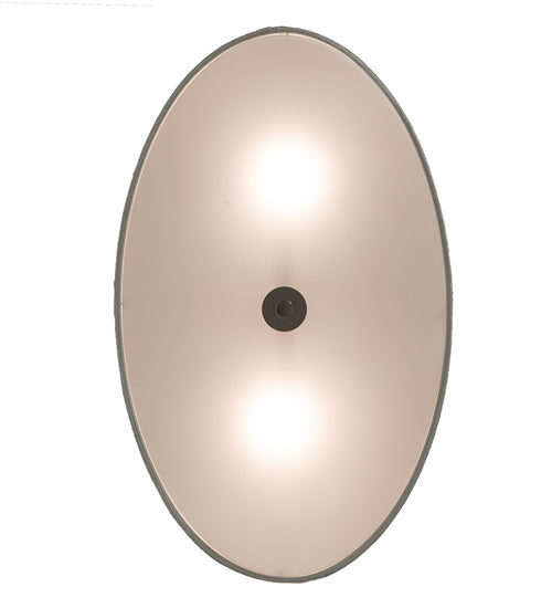 Meyda Lighting Cilindro Southland 24" 2-Light Brushed Nickel Flush Mount Light With Beige & White Linen Shade