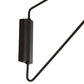 Meyda Lighting Cilindro Textrene 22-79" Solar Black Swing Arm Wall Sconce With White Linen Textrene Shade