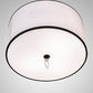 Meyda Lighting Cilindro Textrene 24" 4-Light Gilded Tobacco & Polished Nickel Pendant Light With White Linen & Statuario Idalight Shade