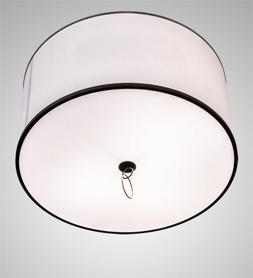 Meyda Lighting Cilindro Textrene 24" 4-Light Gilded Tobacco & Polished Nickel Pendant Light With White Linen & Statuario Idalight Shade