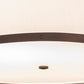 Meyda Lighting Cilindro Textrene 28" 4-Light Mahogany Bronze Pendant Light With White Eggshell Fabric & Statuario Idalight Shade