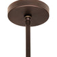 Meyda Lighting Cilindro Textrene 28" 4-Light Mahogany Bronze Pendant Light With White Eggshell Fabric & Statuario Idalight Shade