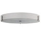 Meyda Lighting Cilindro Textrene 30" 6-Light Smoke Flush Mount Light With Beige Textrene & White Opal Shade Glass