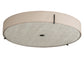 Meyda Lighting Cilindro Textrene 30" LED Smoke Flush Mount Light With Beige Textrene & White Shade