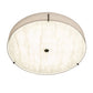 Meyda Lighting Cilindro Textrene 30" LED Smoke Flush Mount Light With Beige Textrene & White Shade