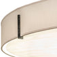 Meyda Lighting Cilindro Textrene 30" LED Smoke Flush Mount Light With Beige Textrene & White Shade