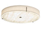Meyda Lighting Cilindro Textrene 30" LED Smoke Flush Mount Light With Beige Textrene & White Shade