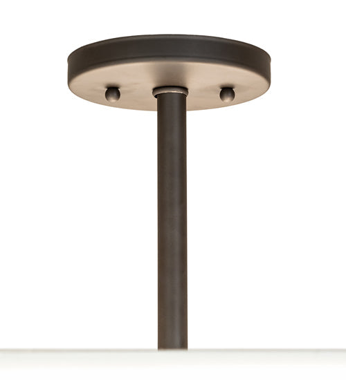 Meyda Lighting Cilindro Textrene 36" 3-Light Oil Rubbed Bronze Semi-flush Mount Light With White Textrene & Statuario Idalight Shade