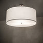 Meyda Lighting Cilindro Textrene 36" 3-Light Oil Rubbed Bronze Semi-flush Mount Light With White Textrene & Statuario Idalight Shade