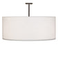 Meyda Lighting Cilindro Textrene 36" 3-Light Oil Rubbed Bronze Semi-flush Mount Light With White Textrene & Statuario Idalight Shade