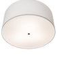 Meyda Lighting Cilindro Textrene 36" 3-Light Oil Rubbed Bronze Semi-flush Mount Light With White Textrene & Statuario Idalight Shade