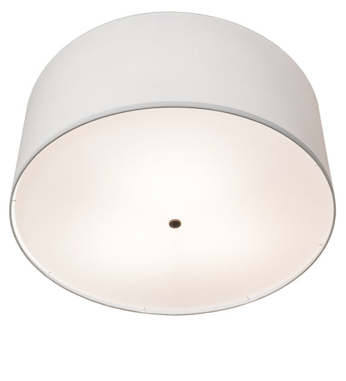 Meyda Lighting Cilindro Textrene 36" 3-Light Oil Rubbed Bronze Semi-flush Mount Light With White Textrene & Statuario Idalight Shade