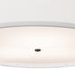 Meyda Lighting Cilindro Textrene 36" 3-Light Oil Rubbed Bronze Semi-flush Mount Light With White Textrene & Statuario Idalight Shade