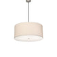 Meyda Lighting Cilindro Textrene 36" 6-Light Nickel Pendant Light With White Textrene Shade