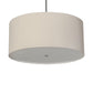 Meyda Lighting Cilindro Textrene 36" 6-Light Nickel Pendant Light With White Textrene Shade
