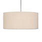 Meyda Lighting Cilindro Textrene 36" 6-Light Nickel Pendant Light With White Textrene Shade