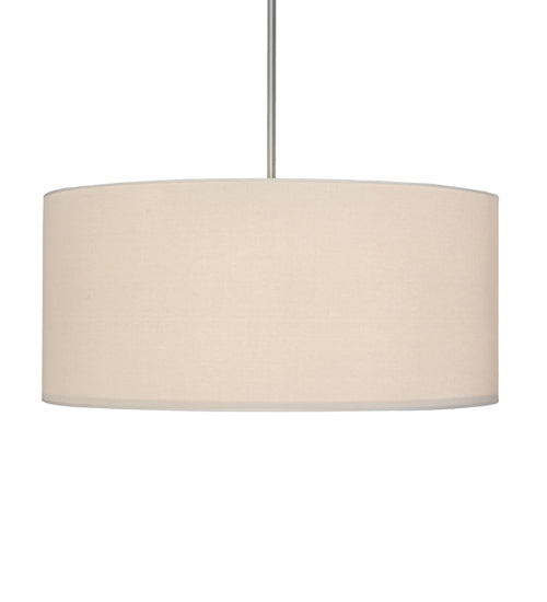 Meyda Lighting Cilindro Textrene 36" 6-Light Nickel Pendant Light With White Textrene Shade
