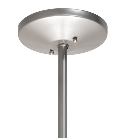 Meyda Lighting Cilindro Textrene 36" 6-Light Nickel Pendant Light With White Textrene Shade