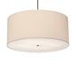 Meyda Lighting Cilindro Textrene 36" 6-Light Nickel Pendant Light With White Textrene Shade