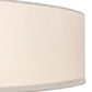 Meyda Lighting Cilindro Textrene 42" 6-Light Flat Black Semi-flush Mount Light With Beige Shade