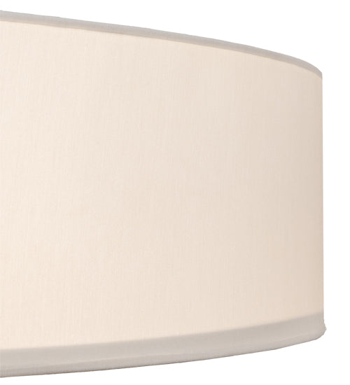 Meyda Lighting Cilindro Textrene 42" 6-Light Flat Black Semi-flush Mount Light With Beige Shade