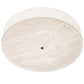 Meyda Lighting Cilindro Textrene 42" LED Flat Black Semi-flush Mount Light With Eggshell Fabric & Angelwing Idalight Shade