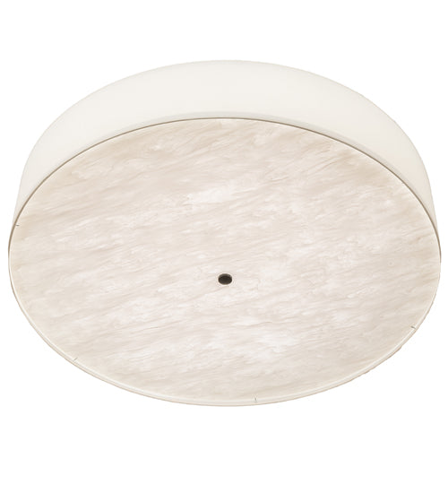 Meyda Lighting Cilindro Textrene 42" LED Flat Black Semi-flush Mount Light With Eggshell Fabric & Angelwing Idalight Shade