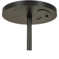 Meyda Lighting Cilindro Textrene 42" LED Flat Black Semi-flush Mount Light With Eggshell Fabric & Angelwing Idalight Shade