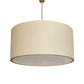 Meyda Lighting Cilindro Textrene 68" 12-Light Brushed Brass Pendant Light With Laura Beige & Statuario Idalight Shade
