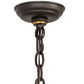 Meyda Lighting Cilindro Ventura 40" 8-Light Oil Rubbed Bronze Pendant Light With Laura Beige Textrene Shade