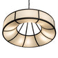 Meyda Lighting Cilindro Ventura 40" 8-Light Oil Rubbed Bronze Pendant Light With Laura Beige Textrene Shade