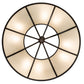 Meyda Lighting Cilindro Ventura 40" 8-Light Oil Rubbed Bronze Pendant Light With Laura Beige Textrene Shade
