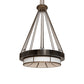 Meyda Lighting Cilindro Ventura 42" 16-Light Cortez Gold & Timeless Bronze Pendant Light With White Shade