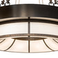 Meyda Lighting Cilindro Ventura 42" 16-Light Cortez Gold & Timeless Bronze Pendant Light With White Shade