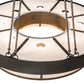 Meyda Lighting Cilindro Ventura 42" 16-Light Cortez Gold & Timeless Bronze Pendant Light With White Shade