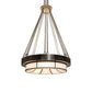 Meyda Lighting Cilindro Ventura 42" 16-Light Cortez Gold & Timeless Bronze Pendant Light With White Shade