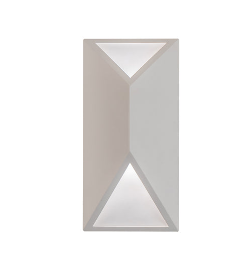 Meyda Lighting Cillian 6" LED White Powder Coat Wall Sconce With White Shade Glass