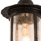 Meyda Lighting Cimelio 12" Solar Black Pendant Light With Clear Seeded Shade Glass