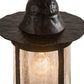Meyda Lighting Cimelio 12" Solar Black Pendant Light With Clear Seeded Shade Glass