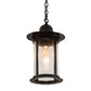 Meyda Lighting Cimelio 12" Solar Black Pendant Light With Clear Seeded Shade Glass