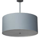 Meyda Lighting Cipriana 36" 6-Light Extreme Chrome Pendant Light With Glacier Blue Textrene Shade