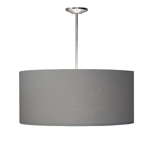 Meyda Lighting Cipriana 36" 6-Light Extreme Chrome Pendant Light With Glacier Blue Textrene Shade