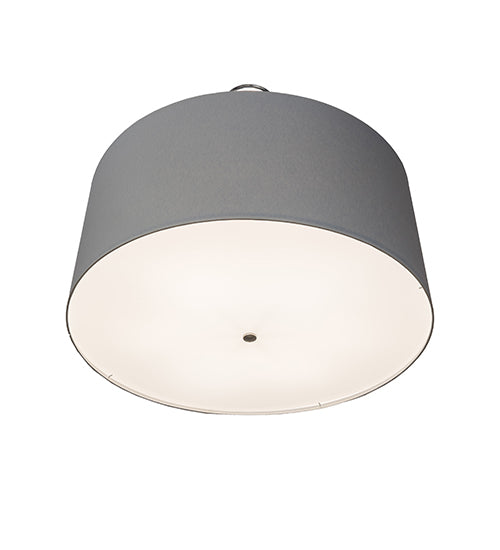 Meyda Lighting Cipriana 36" 6-Light Extreme Chrome Pendant Light With Glacier Blue Textrene Shade