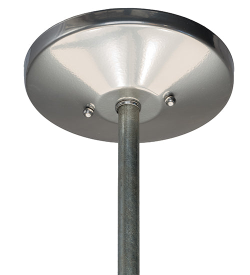 Meyda Lighting Cipriana 36" 6-Light Extreme Chrome Pendant Light With Glacier Blue Textrene Shade