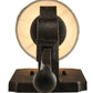 Meyda Lighting Cipriana 6" Coffee Bean Wall Sconce With Beige Linen Shade
