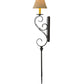 Meyda Lighting Cipriana 6" Coffee Bean Wall Sconce With Beige Linen Shade