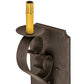 Meyda Lighting Cipriana 6" Gilded Tobacco Wall Sconce With Oyster Burlap Textrene Shade