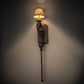 Meyda Lighting Cipriana 6" Gilded Tobacco Wall Sconce With Oyster Burlap Textrene Shade