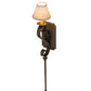 Meyda Lighting Cipriana 6" Gilded Tobacco Wall Sconce With Oyster Burlap Textrene Shade