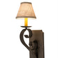 Meyda Lighting Cipriana 6" Gilded Tobacco Wall Sconce With Oyster Burlap Textrene Shade
